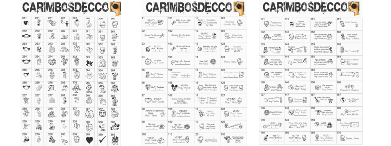 modelos de carimbo personalizado para todos os profissionais